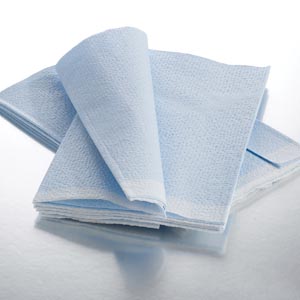 Drape / Stretcher Sheets, Tissue/Poly/Tissue Blue Fanfold 40'x48' [317] (50/CS) by Graham Medical  ID 70317N